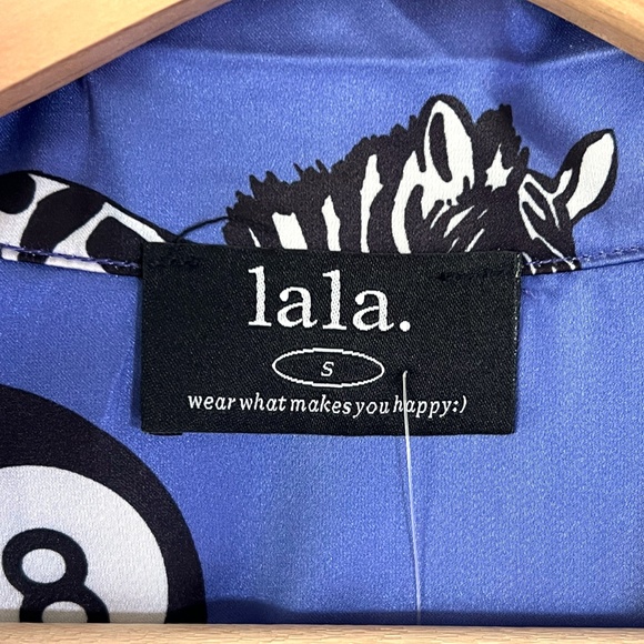 NWT Dressed In LALA Get Lucky Satin TOP ONLY - Picture 5 of 11